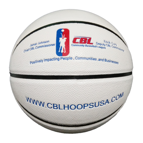 Custom Design White Basketball Blue Bladder Official Training Game custom Logo Pu Leather Basketball Ball